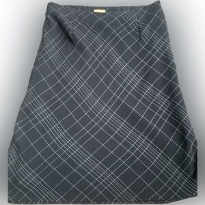 MICHELE Black with white lined polyester skirt from , size 12
